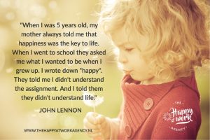 Wat wil jij worden als je later groot bent? Mooie quote van John Lennon